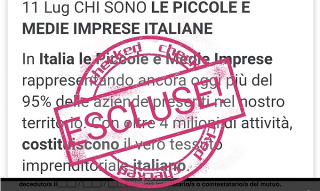 Siracusa, moratoria mutui: Gradenigo "Escluse imprese e ditte individuali"