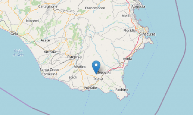Scossa di terremoto di magnitudo 2.3 tra le province di Siracusa e Ragusa