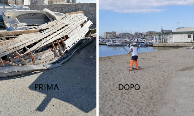 Siracusa, Sbarcadero di Santa Lucia: spiaggia e piazzale totalmente ripuliti