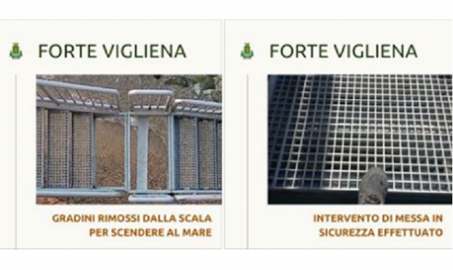 Siracusa, manutenzione per la scala di Forte Vigliena in Ortigia