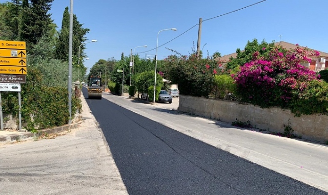 Noto, nuovo asfalto tra contrada San Giovanni e San Corrado di Fuori