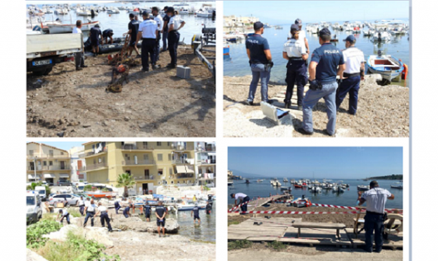 Augusta, sgomberi e sequestri al lungomare di Brucoli