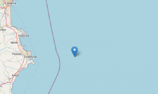 Scossa di terremoto 3.7 al largo della costa siracusana
