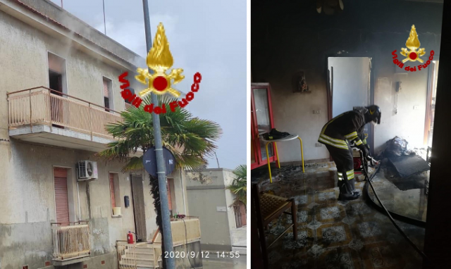 Tragedia sfiorata a Rosolini, cade un fulmine e divampa un incendio in un appartamento