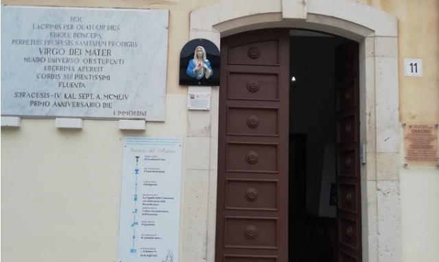 Siracusa, la Casa del Pianto riapre per la preghiera personale