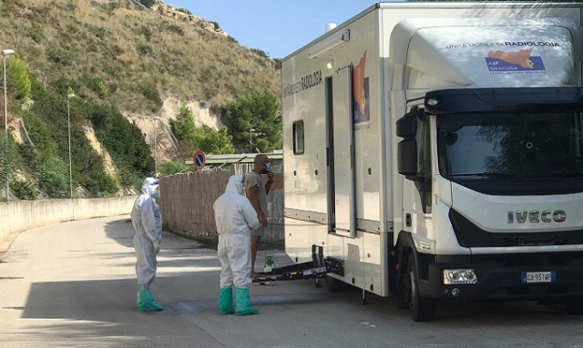 Augusta, telemedicina e servizi radiodignostici mobili per i militari positivi della Margottini