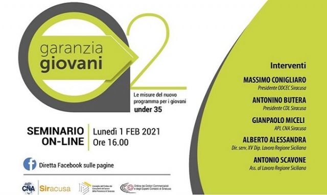 Siracusa, Garanzia Giovani: lunedì seminario informativo