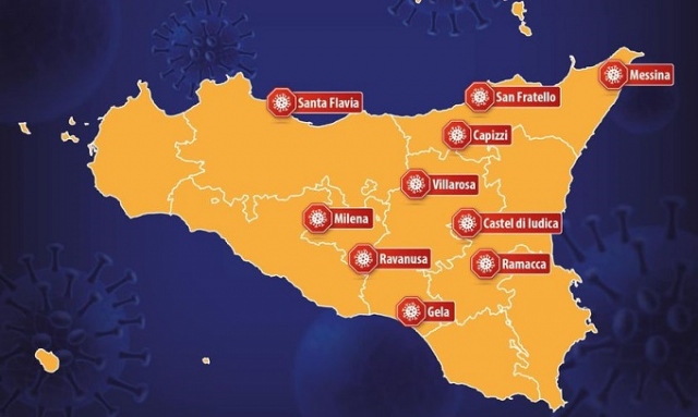 Salgono a 10 le "zone rosse" in Sicilia