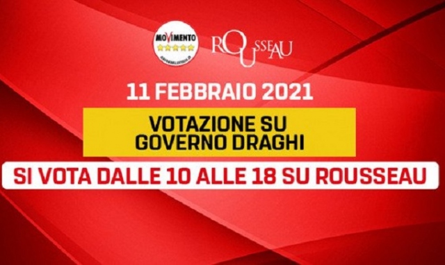 Governo Draghi, oggi il M5S chiamato al voto su Rousseau