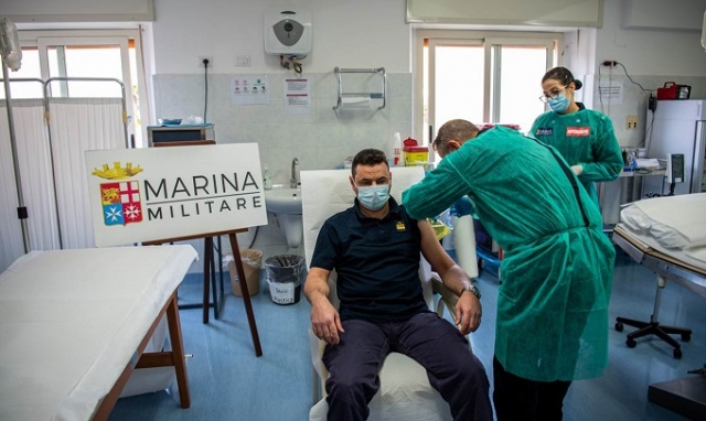Augusta, al via la vaccinazione anticovid del personale della Marina Militare