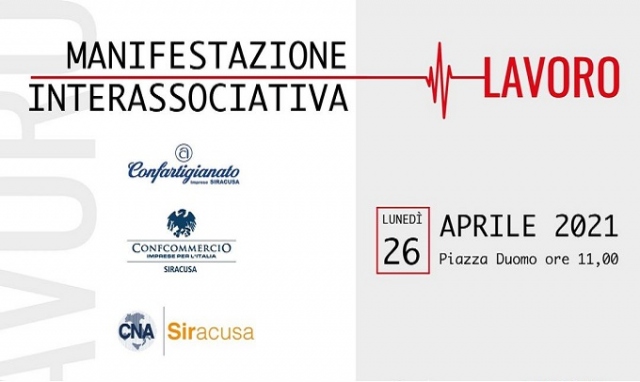 Siracusa, Decreto riaperture: manifestazione di Confartigianato, Confcommercio e Cna in piazza Duomo