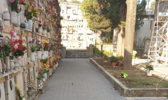 Sortino, completata la sistemazione di vialetti del cimitero