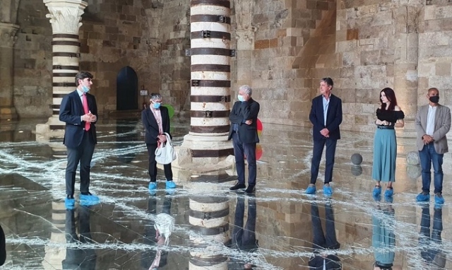 Siracusa, inaugurazione dell'installazione "Passi" di Alfredo Pirri al Castello Maniace