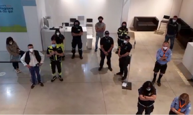 Siracusa, l'hub vaccinale si ferma e ricorda le vittime della strage di Capaci