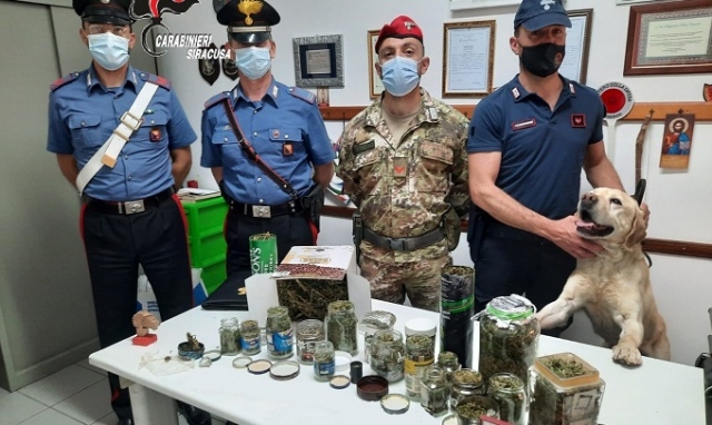 Canicattini, 2 chili di marijuana nascosta in casa e in un capanno: arrestato 48enne