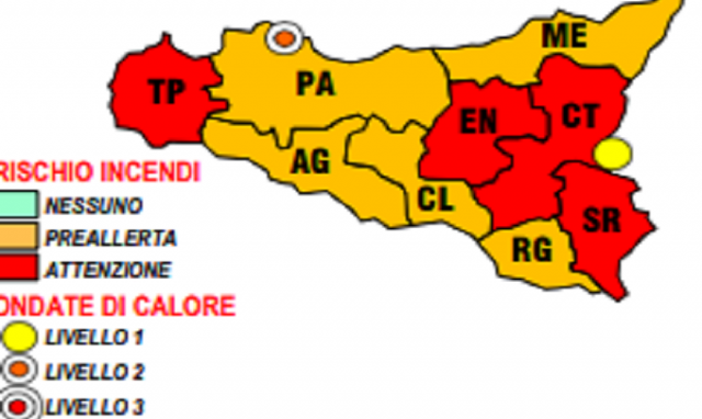 Incendi e ondate di calore, allerta rossa domani per la provincia di Siracusa